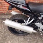 New exhaust put onto motorcycle